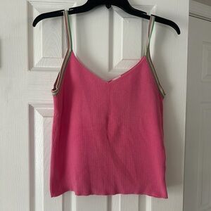 Old Navy Brand Pink Active Ribbed Patterned Tank Top Sz XL